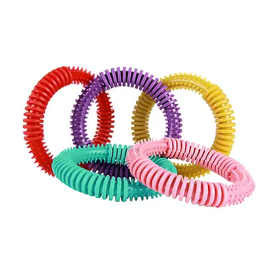Brinquedo Art Injet Argola de Borracha Injetada 150mm com Cravo para Cães - Cores Sortidas