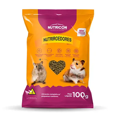 Ração Nutricon para Roedores Extrusada Nutriroedores 100g