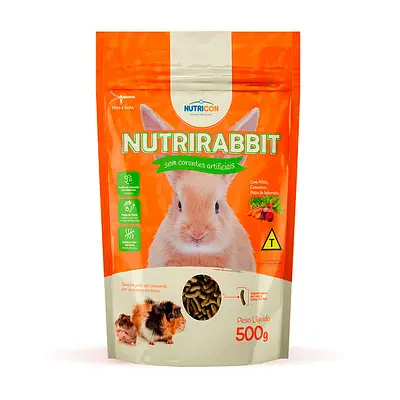 Ração Nutricon Extrusada para Coelhos Nutrirabbit 500g