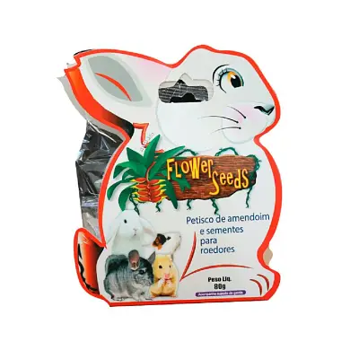 Biscoito Flower Seeds Para Roedores Aves Da Mata 80g