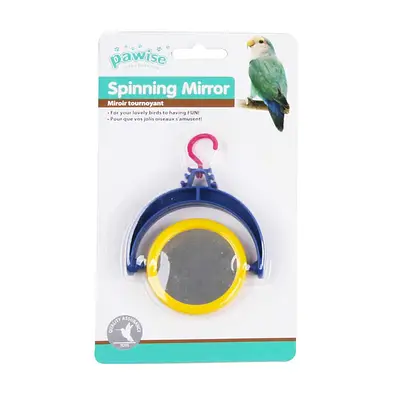 Brinquedo Pawise Espelho Giratório para Pássaros - Cores Sortidas