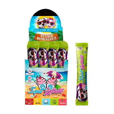 Sorvete Ipet Gelatto para Cães Sabor Kiwi 30ml