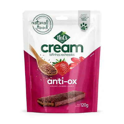 Snack Nats Cream Bifinho Recheado Anti-ox para Cães 120g