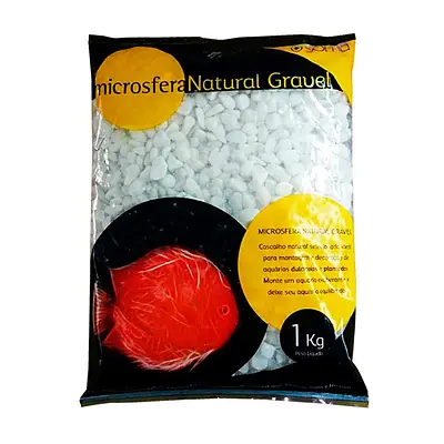 Substrato Soma Microsfera Natural Gravel Pebble White 5-8mm para Aquários