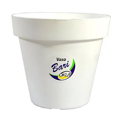 Vaso Okla Bari Branco para Jardim