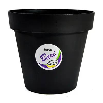 Vaso Okla Bari Preto para Jardim