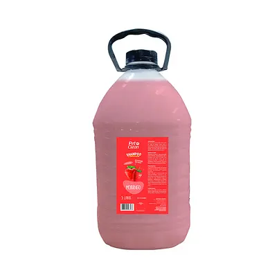 Shampoo e Condicionador Pet Clean Morango para Cães e Gatos 5L