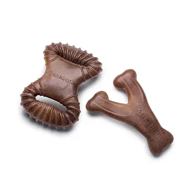 Benebone Tiny 2-Pack Bacon para Cães Adultos