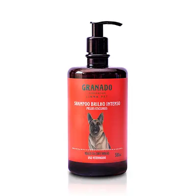 Shampoo Granado Brilho Intenso Pelos Escuros para Cães e Gatos 500 ml