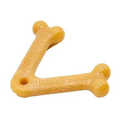 Brinquedo Truqys Osso Bamboo V Pequeno para Cães Sabor Bacon