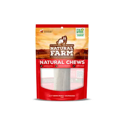Osso Tubinho Branco Bacon e Queijo para Cães Natural Farm