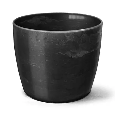 Cachepot Nutriplan Elegance Redondo Preto Ônix