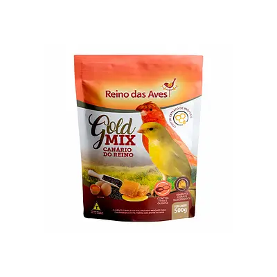 Ração Reino das Aves Gold Mix Canário do Reino para Pássaros - 500g