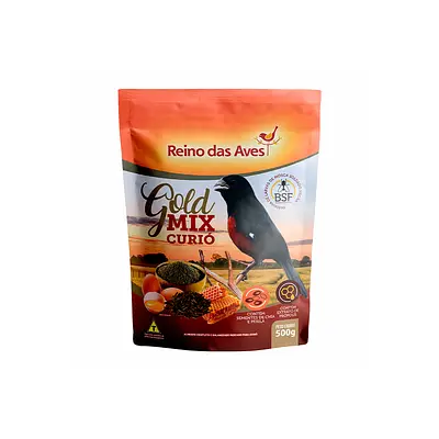 Ração Reino das Aves Gold Mix Curió para Pássaros