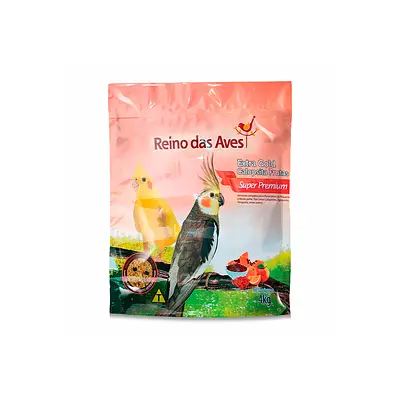 Ração Reino das Aves Extra Gold Frutas para Pássaros