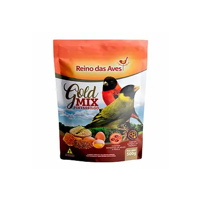 Ração Reino das Aves Gold Mix Pintassilgo para Pássaros