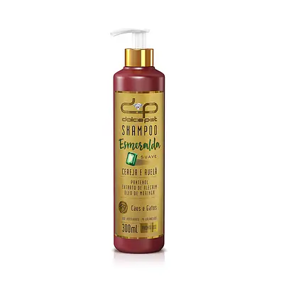 Shampoo Dolce Pet Esmeralda Suave Cereja e Avelã para Cães e Gatos