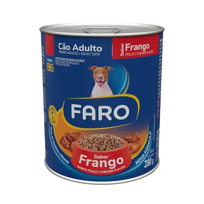 Patê Faro para Cães Adultos Sabor Frango Lata 280g