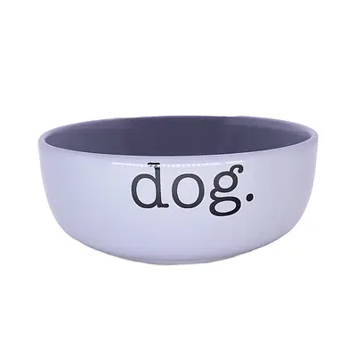 Comedouro Pet Injet Cerâmica Dog Cinza para Cães - 390 ml