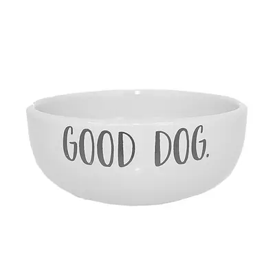 Comedouro Pet Injet Cerâmica Good Dog Branco para Cães