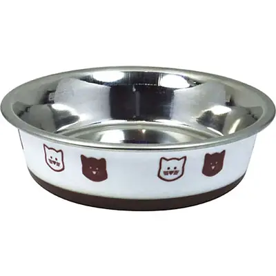 Comedouro Gatos Jambo Inox Fusion Branco