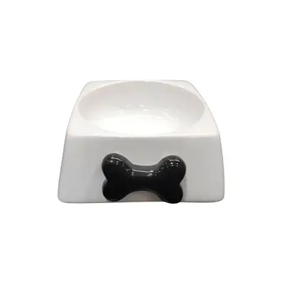 Comedouro Cães The Pets Porcelana Preta 500ml