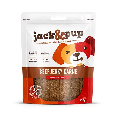 Petisco Jack&Pup Beef Jerky Carne para Cães