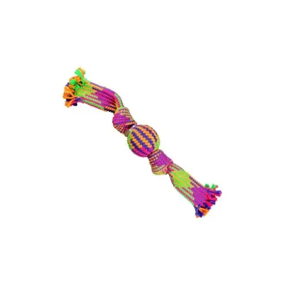 Brinquedo Cães Jambo Corda Colorfull Noh Bola