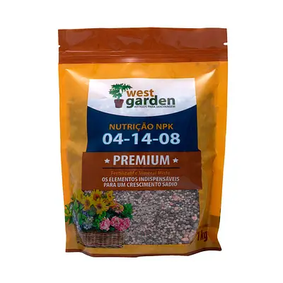 Fertilizante West Garden Premium 04-14-08 Granulado 1 kg