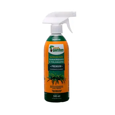 Fertilizante West Garden Premium Nutrição para Samambaias e Folhagens Pronto Uso 500 ml