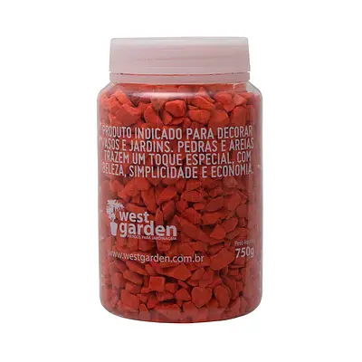 Pedra Decorativa West Garden Laranja para Jardim 750 g