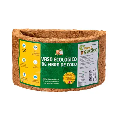 Meio Vaso West Garden Ecológico de Fibra de Coco