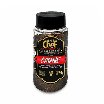 Saborizante para Ração Ipet Chef Gourmet Sabor Carne - 80g