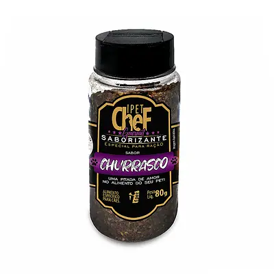 Saborizante para Ração Ipet Chef Gourmet Sabor Churrasco - 80g