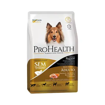 Ração ProHealth para Cães Adultos de Porte Médio Sabor Frango