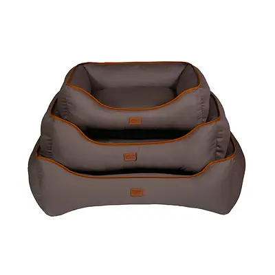 Cama Urban Puppy Retangular Confort Sarja Lisa Cinza para Cães e Gatos