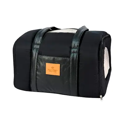 Bolsa de Transporte Bonito pra Cachorro Preta para Cães e Gatos