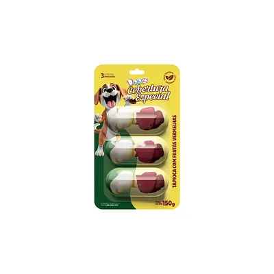 Petisco Doogs Gourmet Ossinhos Sabor Tapioca com Frutas Vermelhas 150g