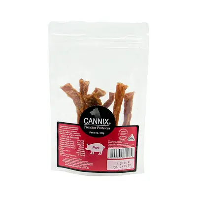 Snacks Cannix Tirinhas Proteicas Suínas para Cães 40g