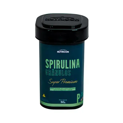 Ração Nutricon Spirulina Grânulos P para Peixes Herbívoros e Onívoros - 50 g