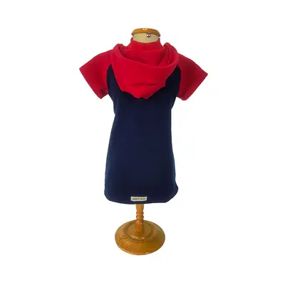 Blusa Griff Dog com Capuz Azul e Vermelho para Cães e Gatos
