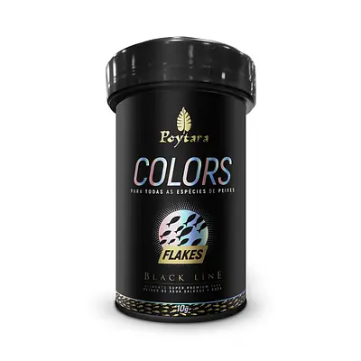 Alimento Potyara Black Line Colors Flakes para Peixes