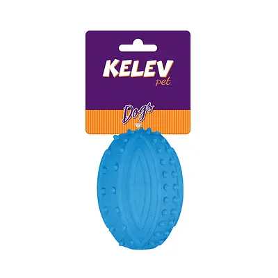 Brinquedo Jambo Kelev Mordedor Football Espinho Azul para Cães