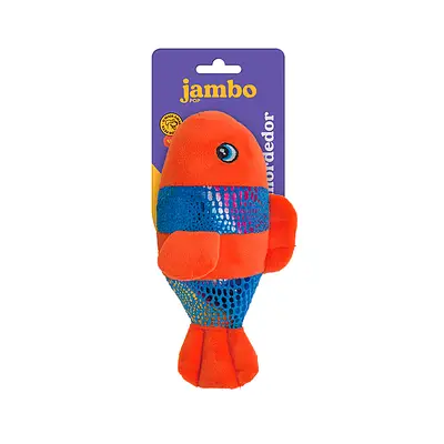 Brinquedo Jambo Mordedor Pelúcia Pop Aqua Peixe para Cães
