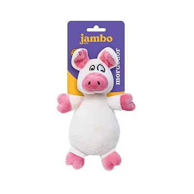 Brinquedo Jambo Mordedor Pelúcia Pop Hug Vaca para Cães