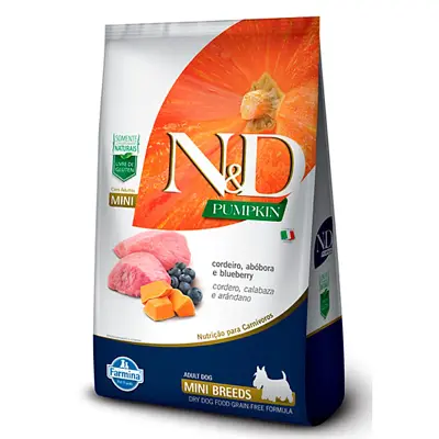 Ração N&D Pumpkin Cães Adultos Cordeiro Raças Pequenas 800g