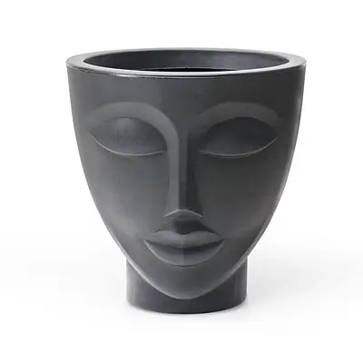 Vaso Faces Mulher Nutriplan Cor Preta para Ambientes