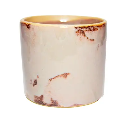 Vaso Floral Atlanta Cerâmica Tubo Berinjela