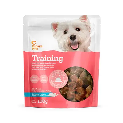 Snack Papaya Pets Training Sabor Leite para Cães 100 g