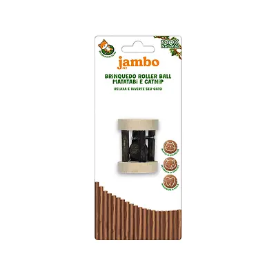 Brinquedo Jambo Roller Ball Matatabi e Catnip para Gatos